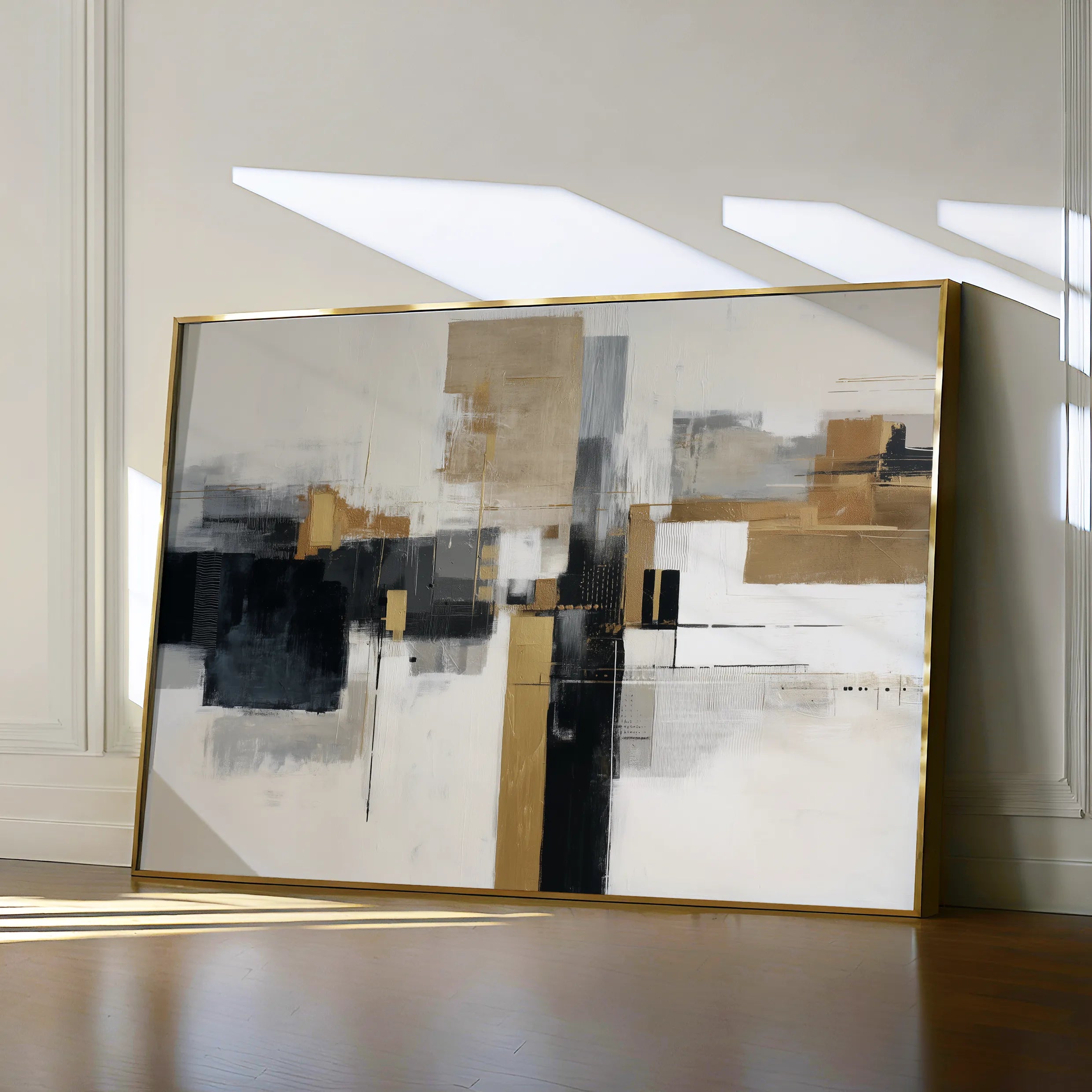 Abstract 1668 Canvas Art 18" x 24" / 45 x 60 cm / Black