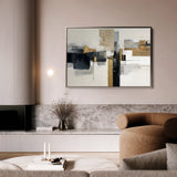 Abstract 1668 Canvas Art 18" x 24" / 45 x 60 cm / Black