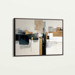 Abstract 1668 Canvas Art 18" x 24" / 45 x 60 cm / Black