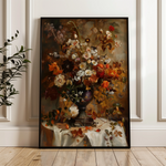 Floral 167 Canvas Art 18" x 24" / 45 x 60 cm / Black