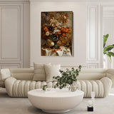 Floral 167 Canvas Art 18" x 24" / 45 x 60 cm / Black
