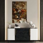 Floral 167 Canvas Art 18" x 24" / 45 x 60 cm / Black