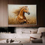 Horses 167 Canvas Art 18" x 24" / 45 x 60 cm / Black