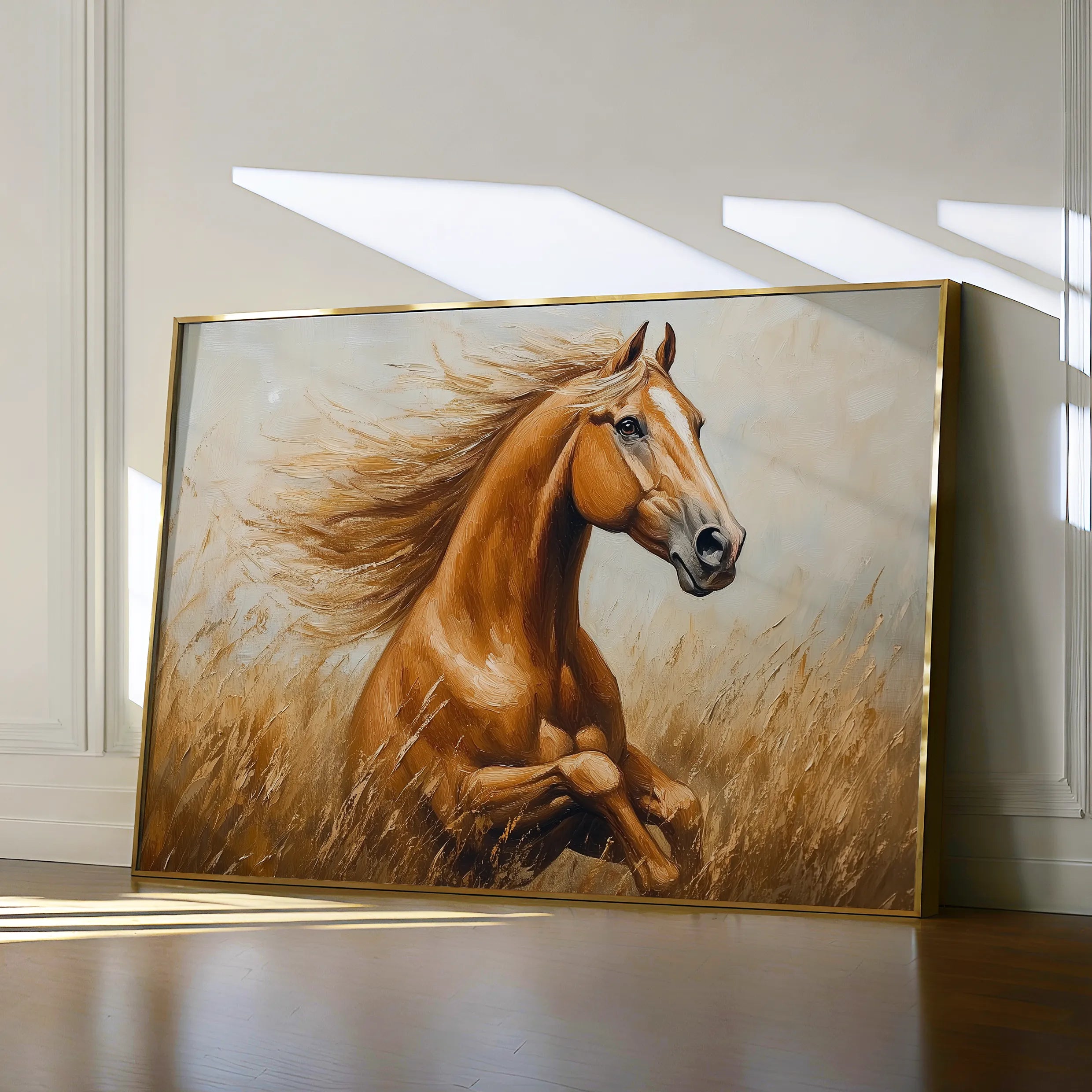 Horses 167 Canvas Art 18" x 24" / 45 x 60 cm / Black