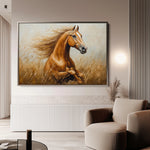 Horses 167 Canvas Art 18" x 24" / 45 x 60 cm / Black