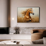 Horses 167 Canvas Art 18" x 24" / 45 x 60 cm / Black