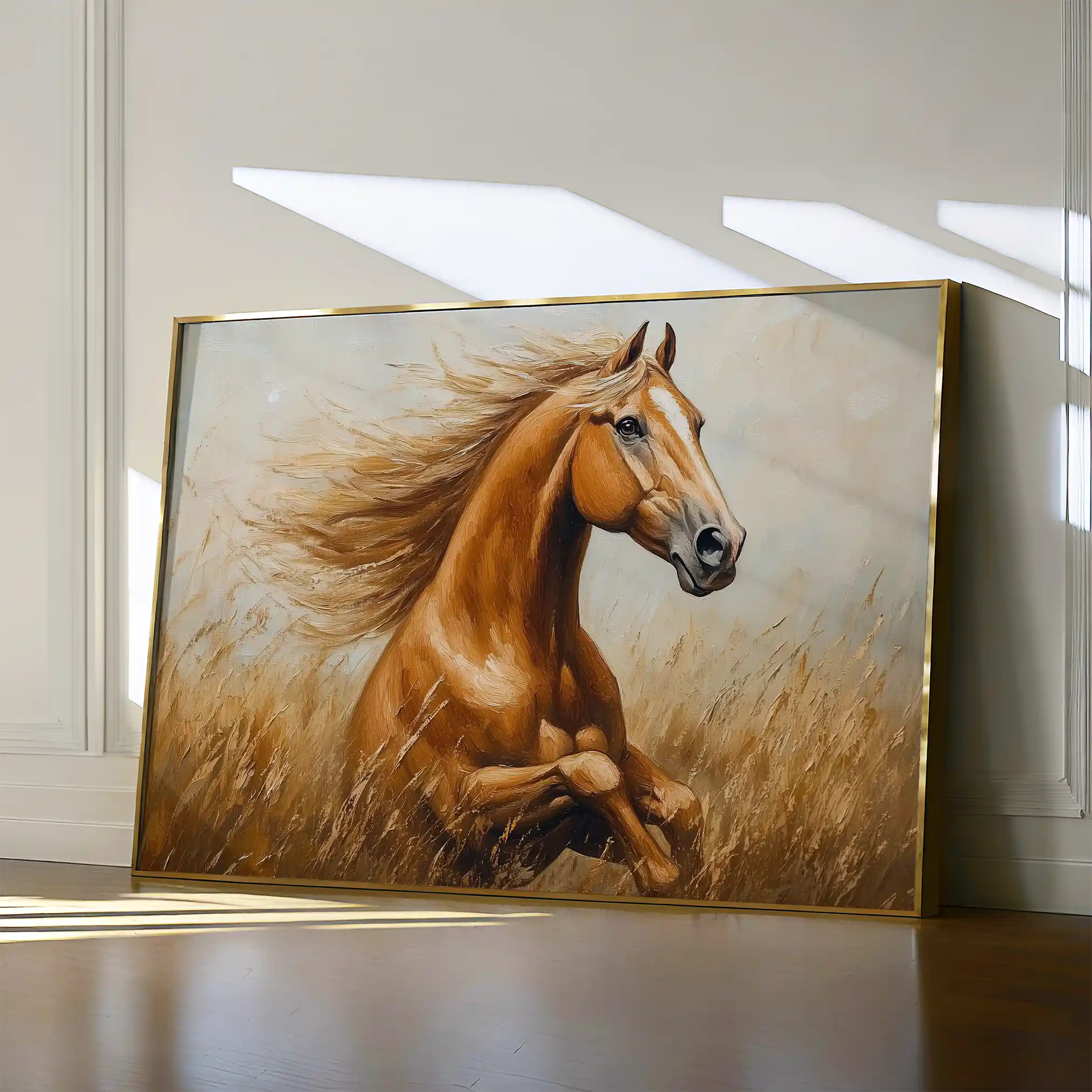 Horses 167 Canvas Art 60 x 40 cm / Black