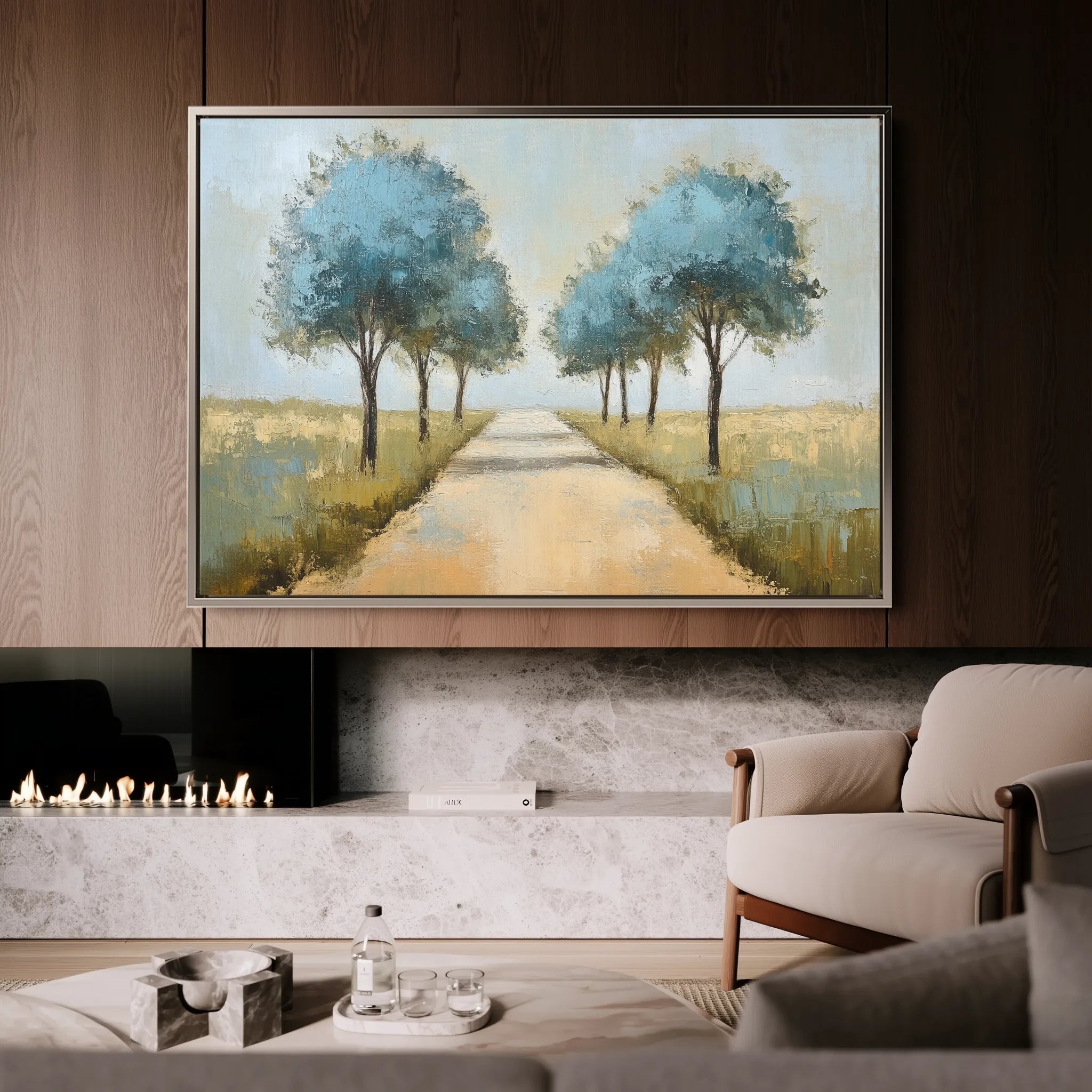 Landscape 167 Canvas Art 18" x 24" / 45 x 60 cm / Black