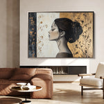 Portrait 167 Canvas Art 18" x 24" / 45 x 60 cm / Black