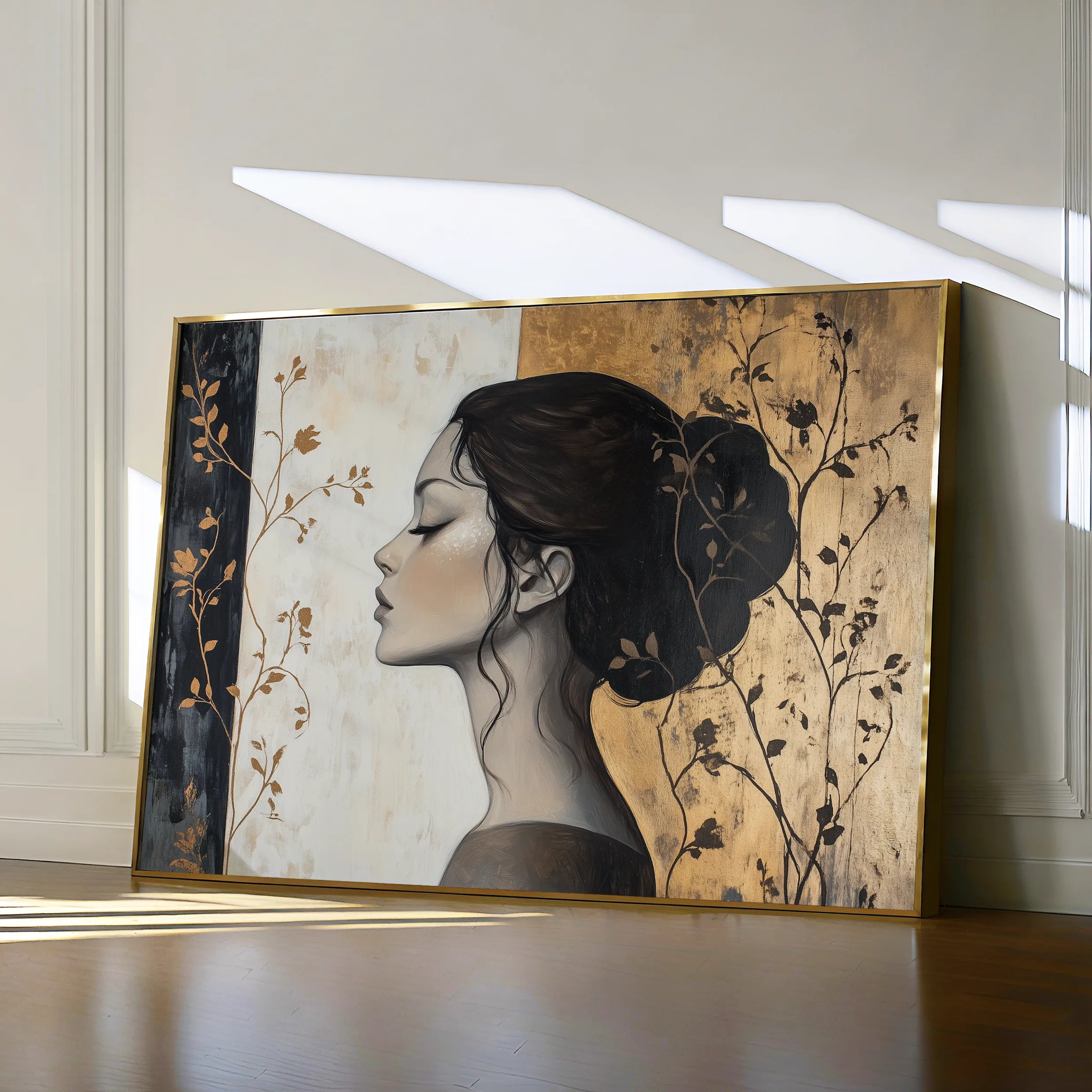 Portrait 167 Canvas Art 18" x 24" / 45 x 60 cm / Black