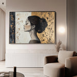 Portrait 167 Canvas Art 18" x 24" / 45 x 60 cm / Black