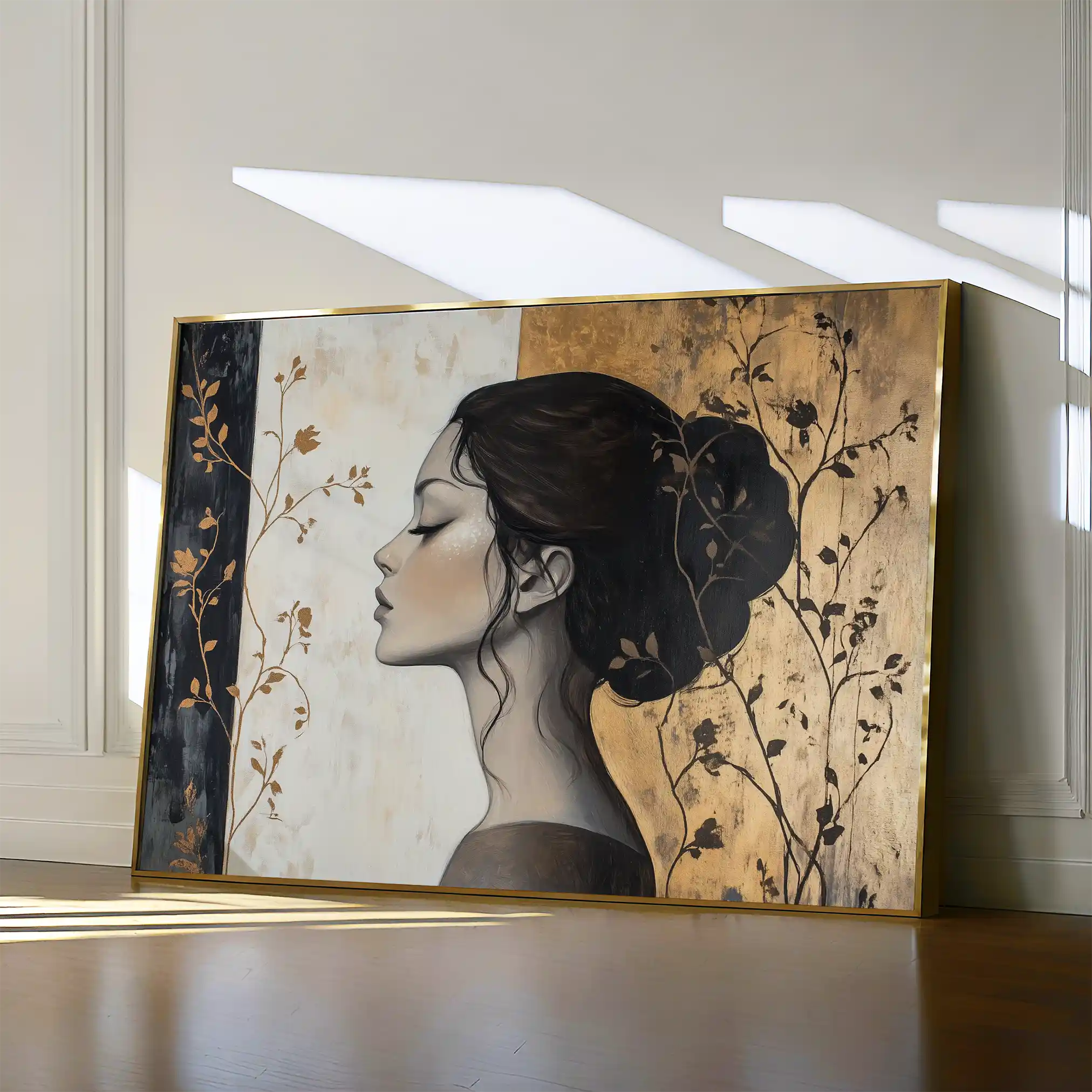 Portrait 167 Canvas Art 60 x 40 cm / Black