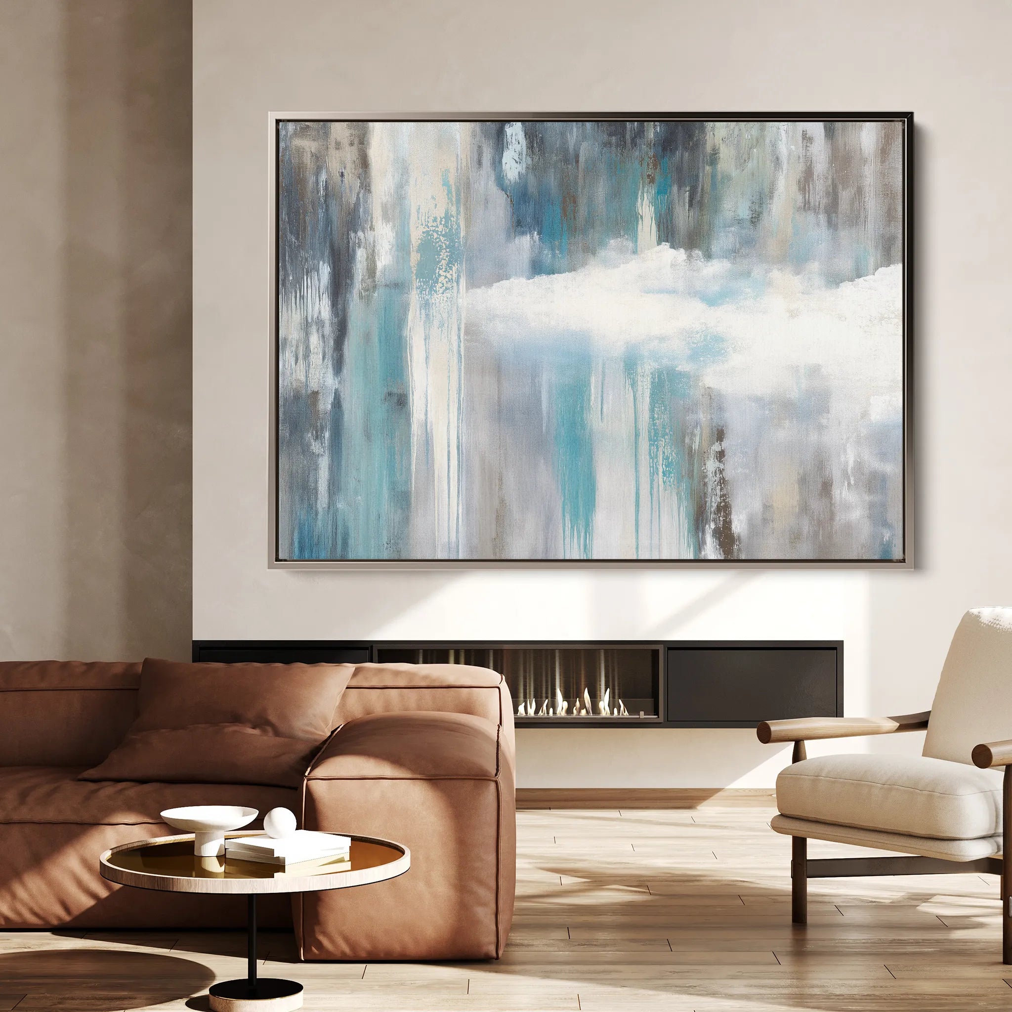 Abstract 1671 Canvas Art 18" x 24" / 45 x 60 cm / Black