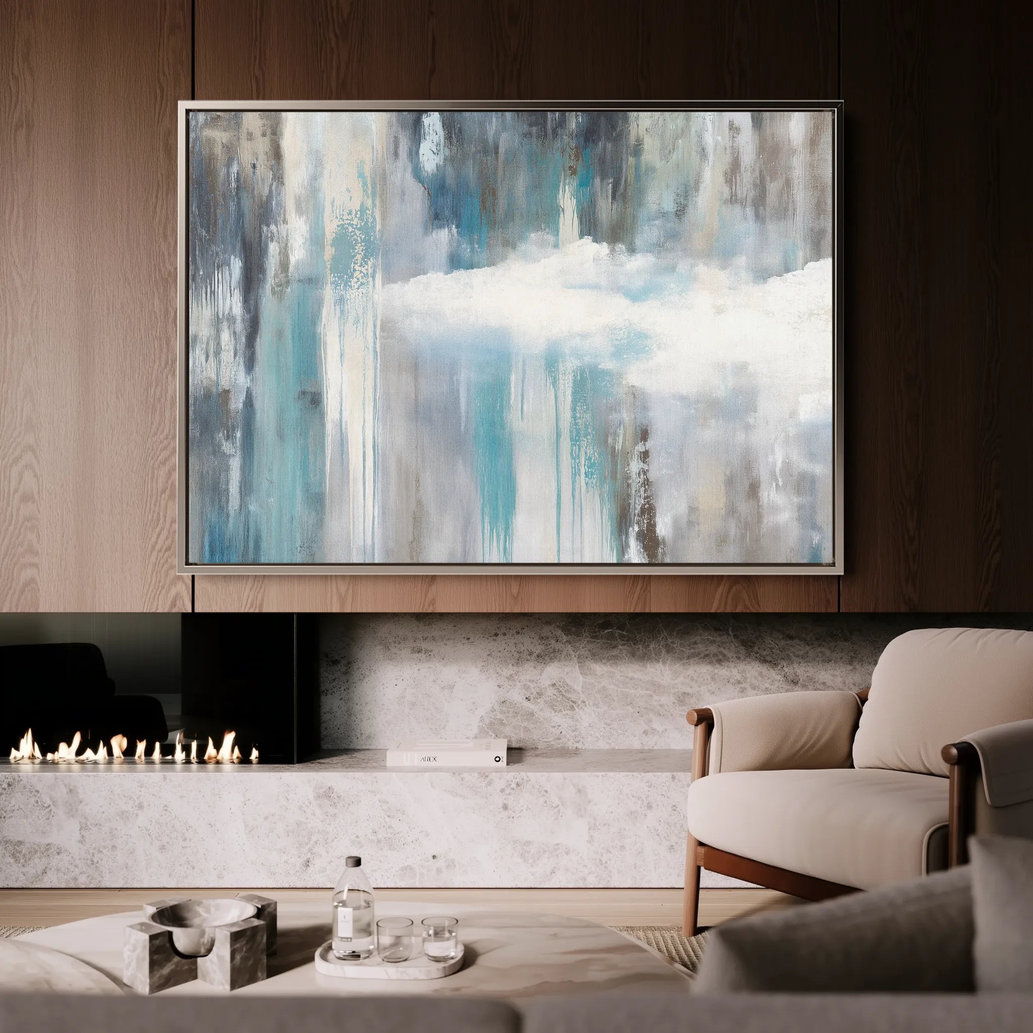 Abstract 1671 Canvas Art 18" x 24" / 45 x 60 cm / Black