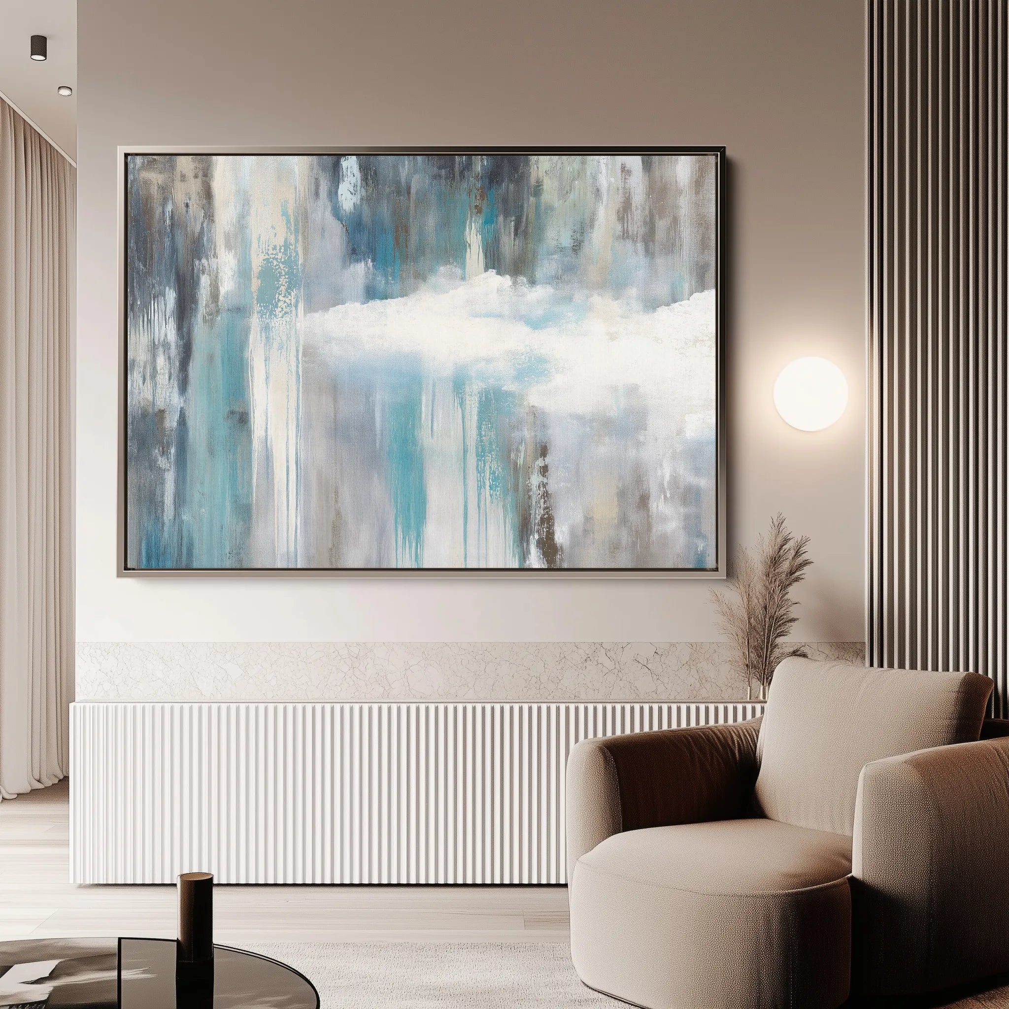 Abstract 1671 Canvas Art 18" x 24" / 45 x 60 cm / Black