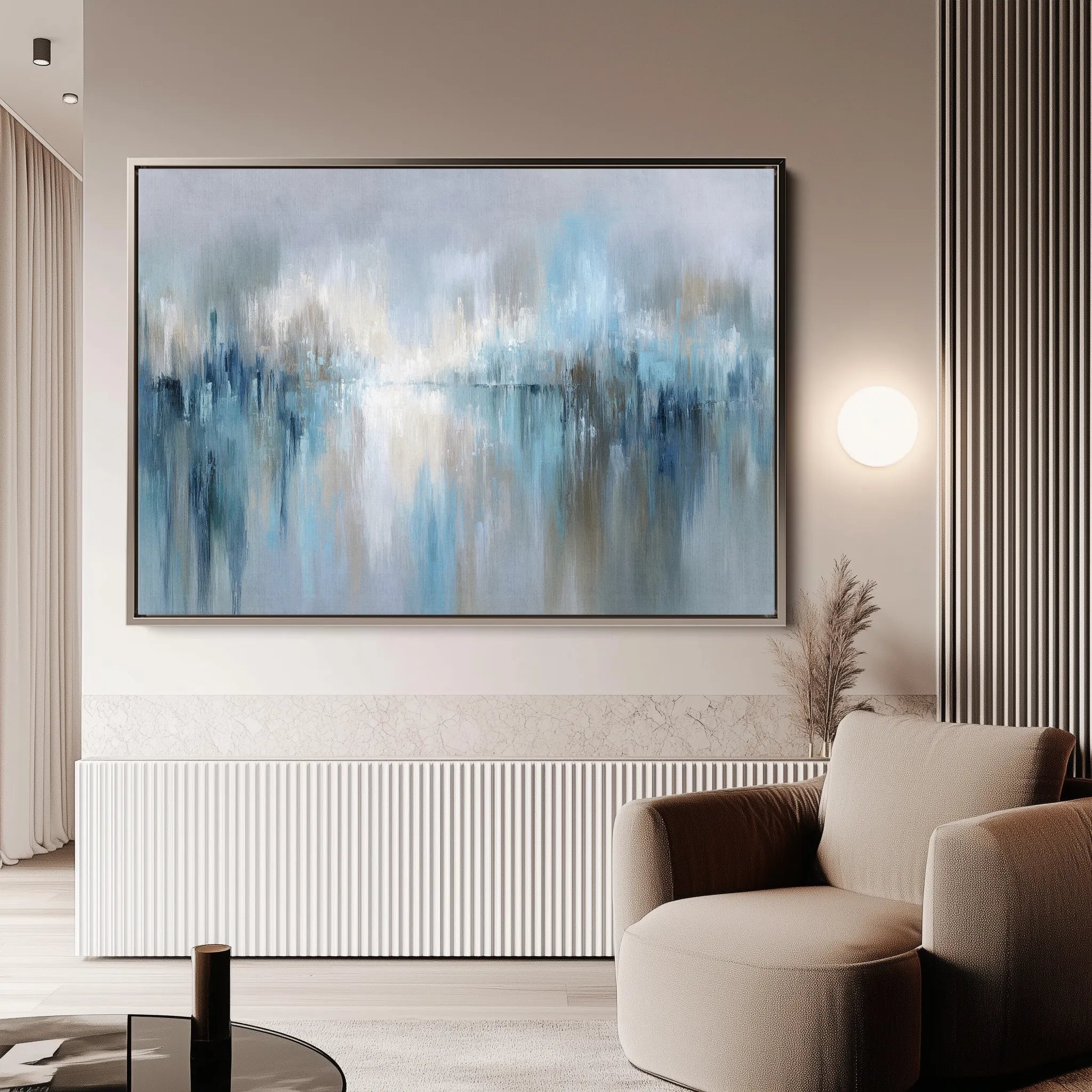 Abstract 1672 Canvas Art 18" x 24" / 45 x 60 cm / Black