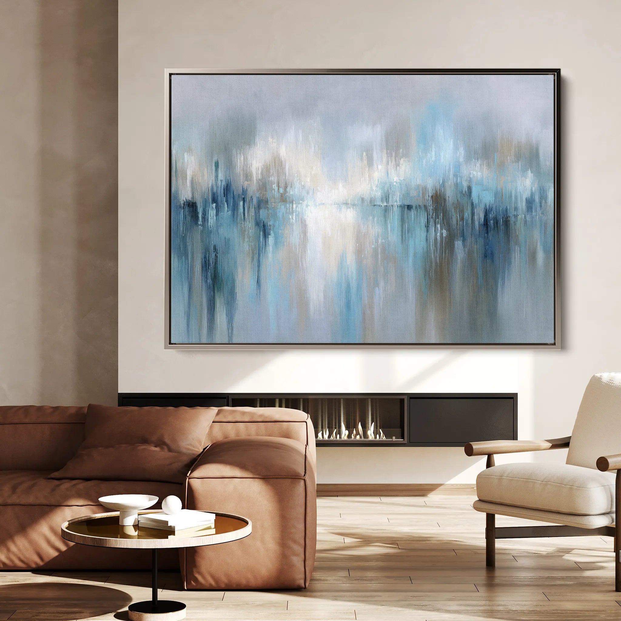 Abstract 1672 Canvas Art 18" x 24" / 45 x 60 cm / Black