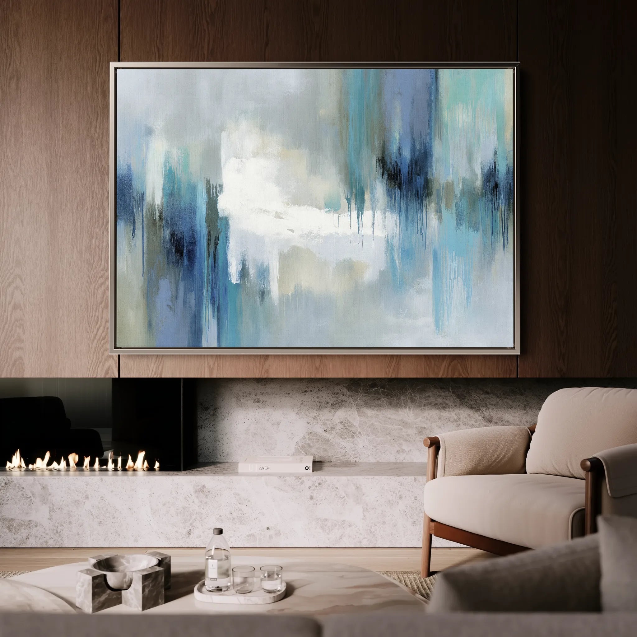 Abstract 1673 Canvas Art 18" x 24" / 45 x 60 cm / Black