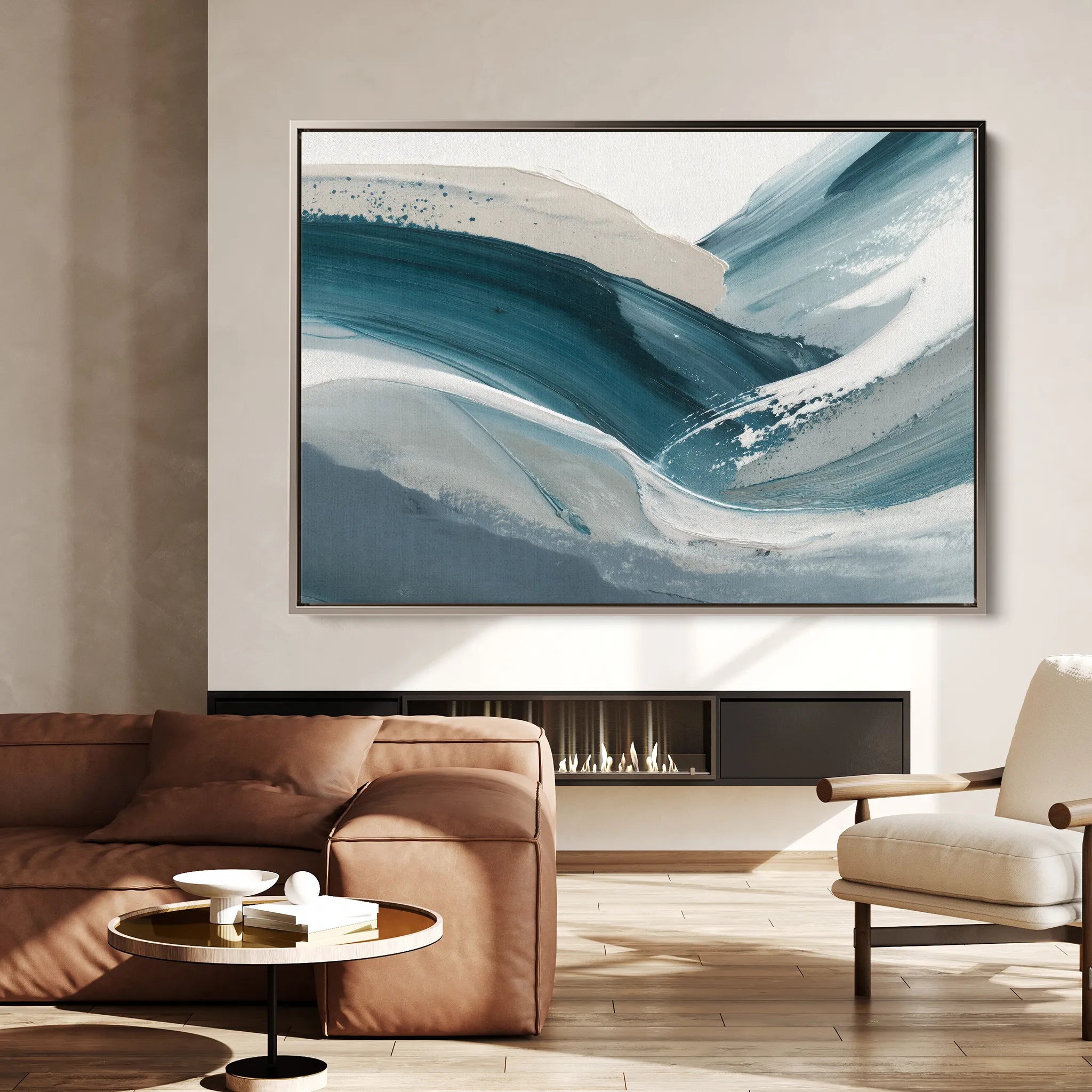 Abstract 1674 Canvas Art 18" x 24" / 45 x 60 cm / Black