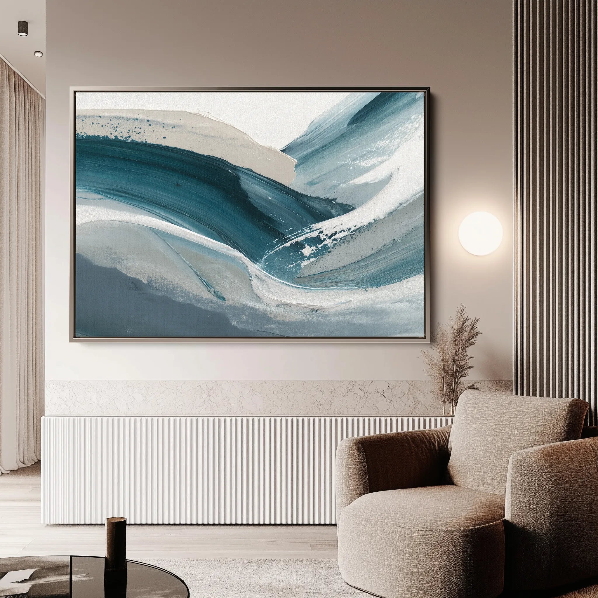 Abstract 1674 Canvas Art 18" x 24" / 45 x 60 cm / Black