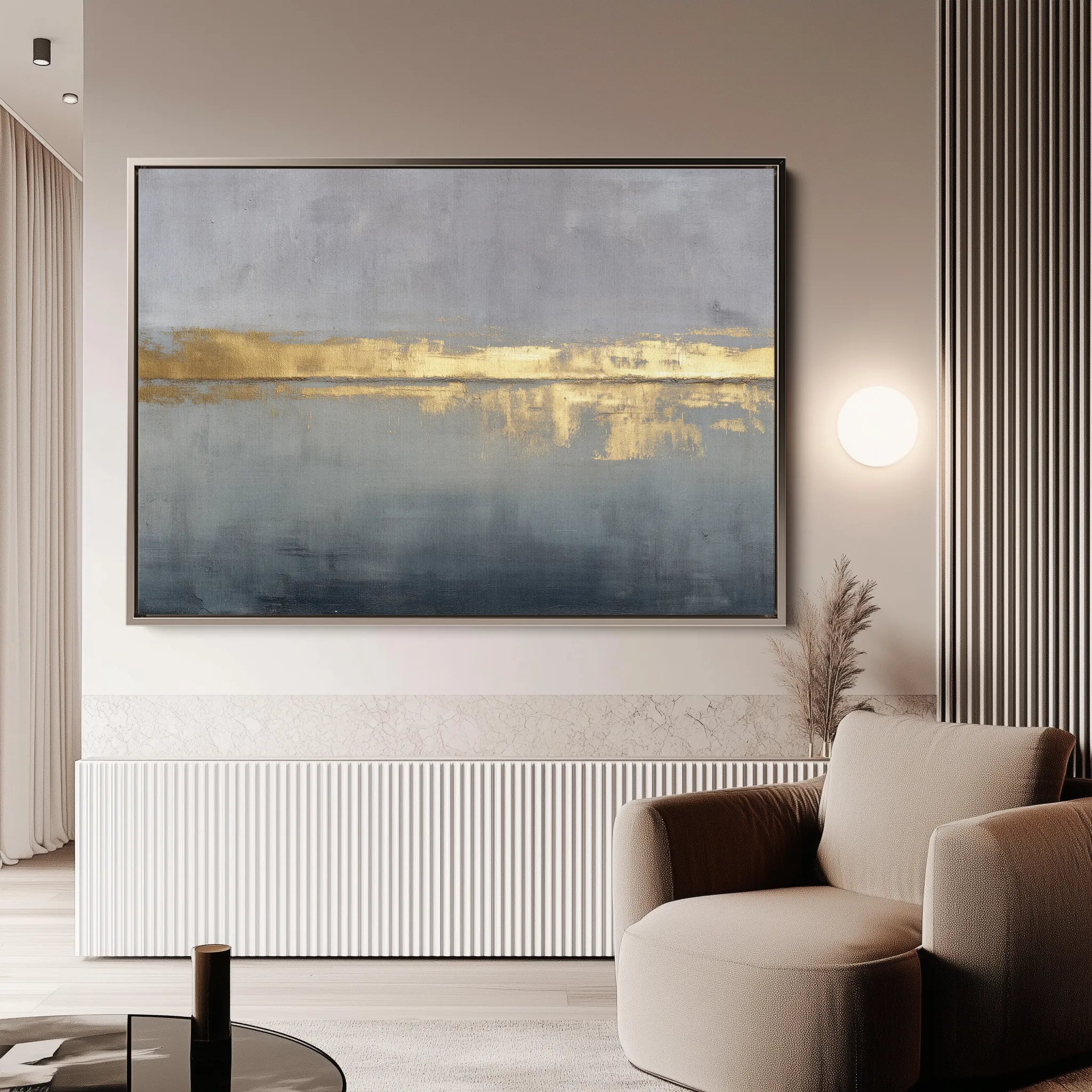 Abstract 1675 Canvas Art 18" x 24" / 45 x 60 cm / Black