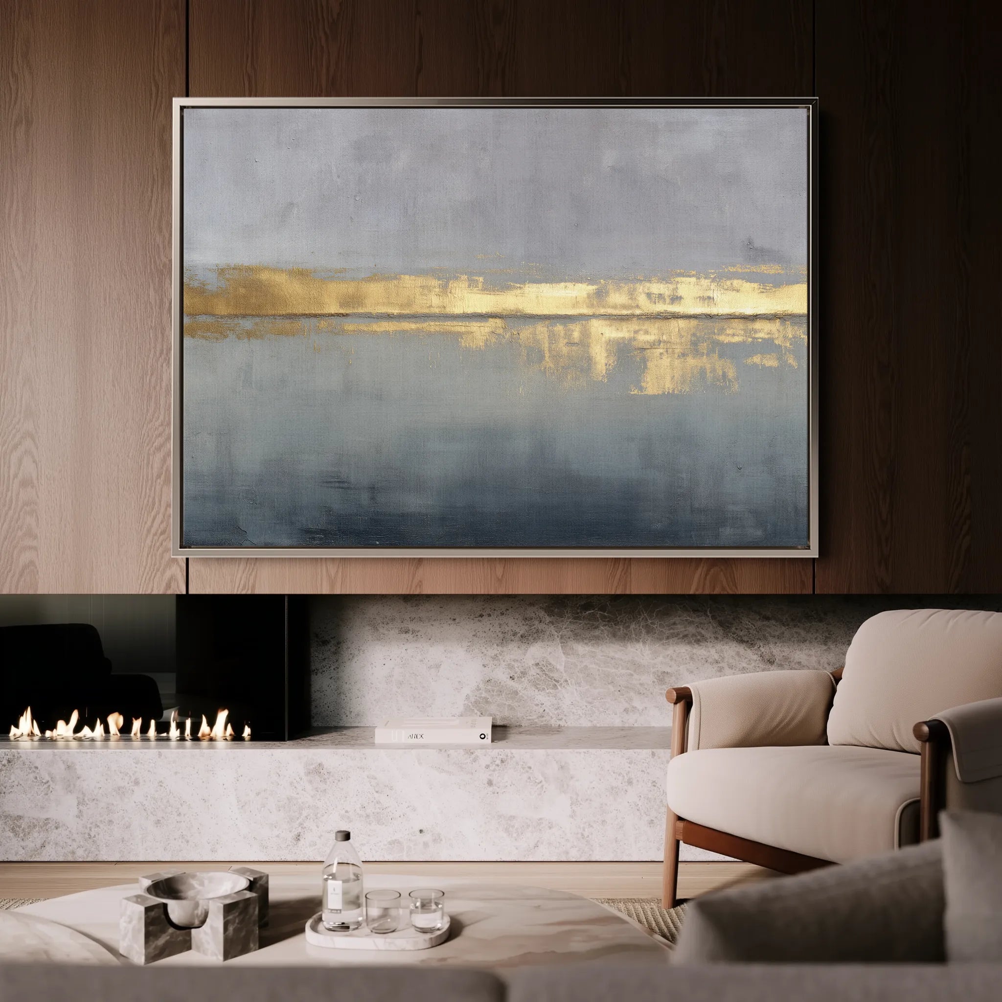 Abstract 1675 Canvas Art 18" x 24" / 45 x 60 cm / Black