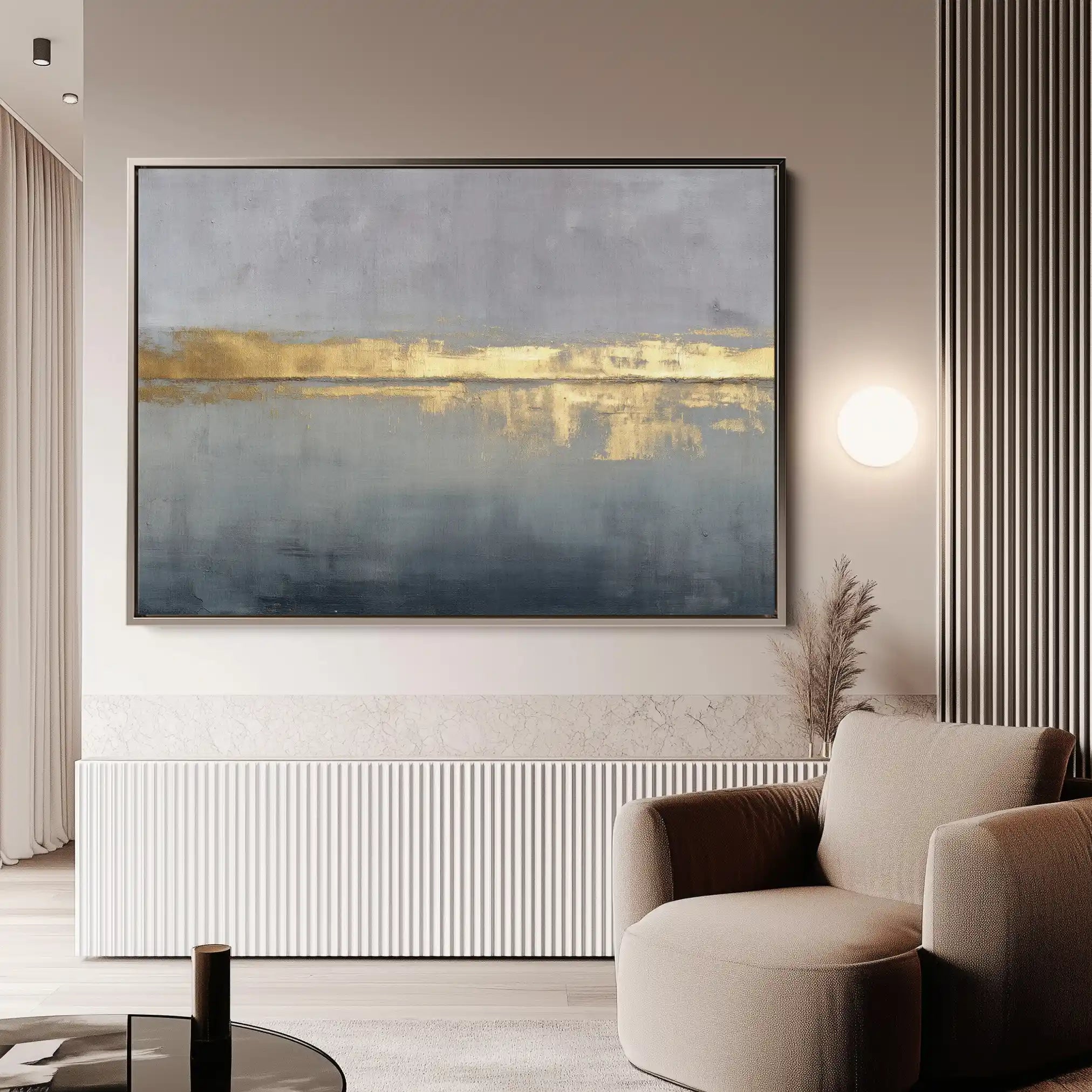 Abstract 1675 Canvas Art 60 x 40 cm / Black