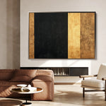 Abstract 1676 Canvas Art 18" x 24" / 45 x 60 cm / Black