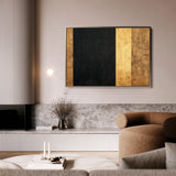 Abstract 1676 Canvas Art 18" x 24" / 45 x 60 cm / Black