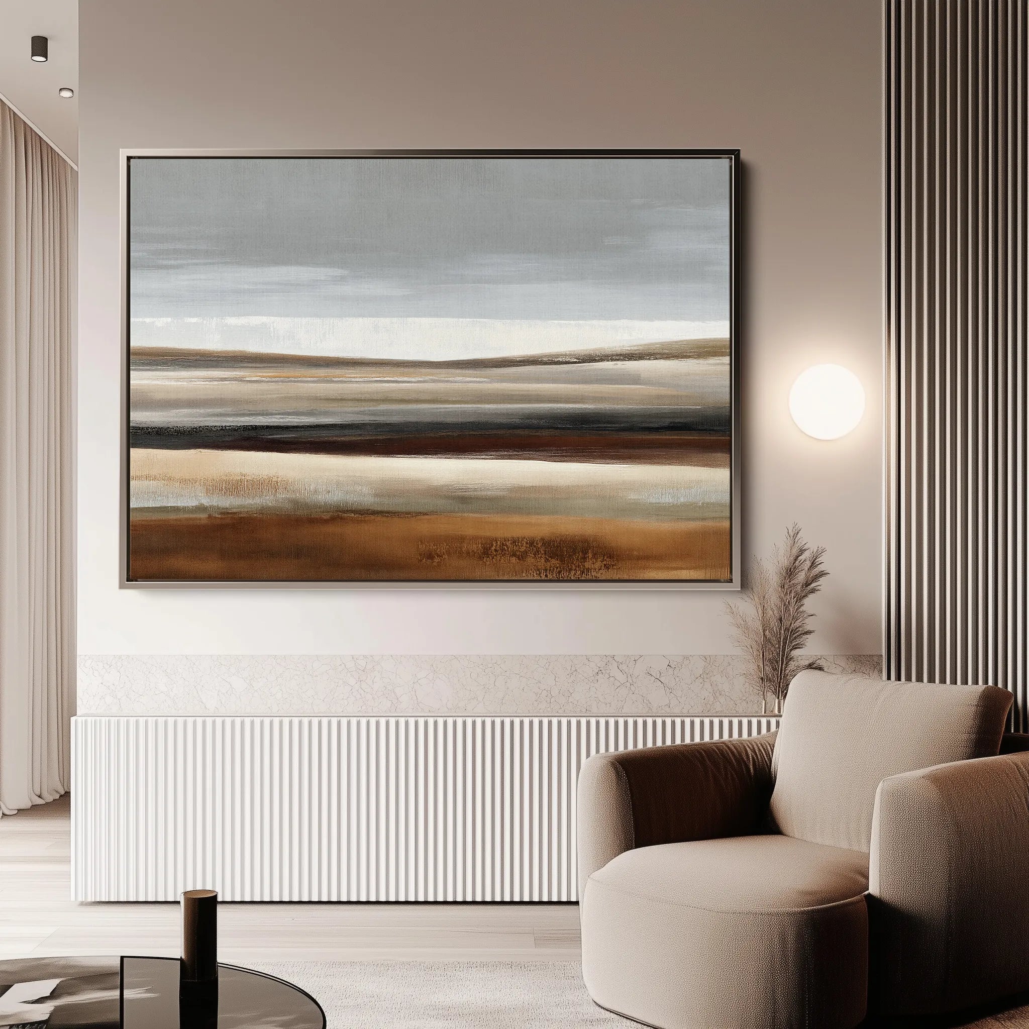 Abstract 1678 Canvas Art 18" x 24" / 45 x 60 cm / Black
