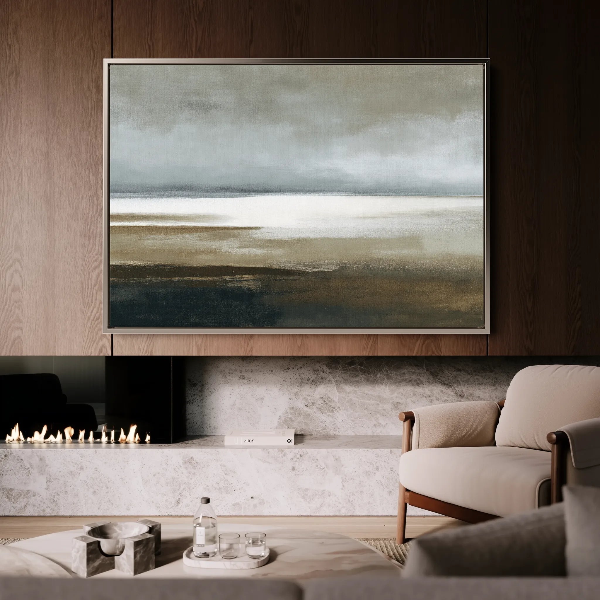 Abstract 1679 Canvas Art 18" x 24" / 45 x 60 cm / Black