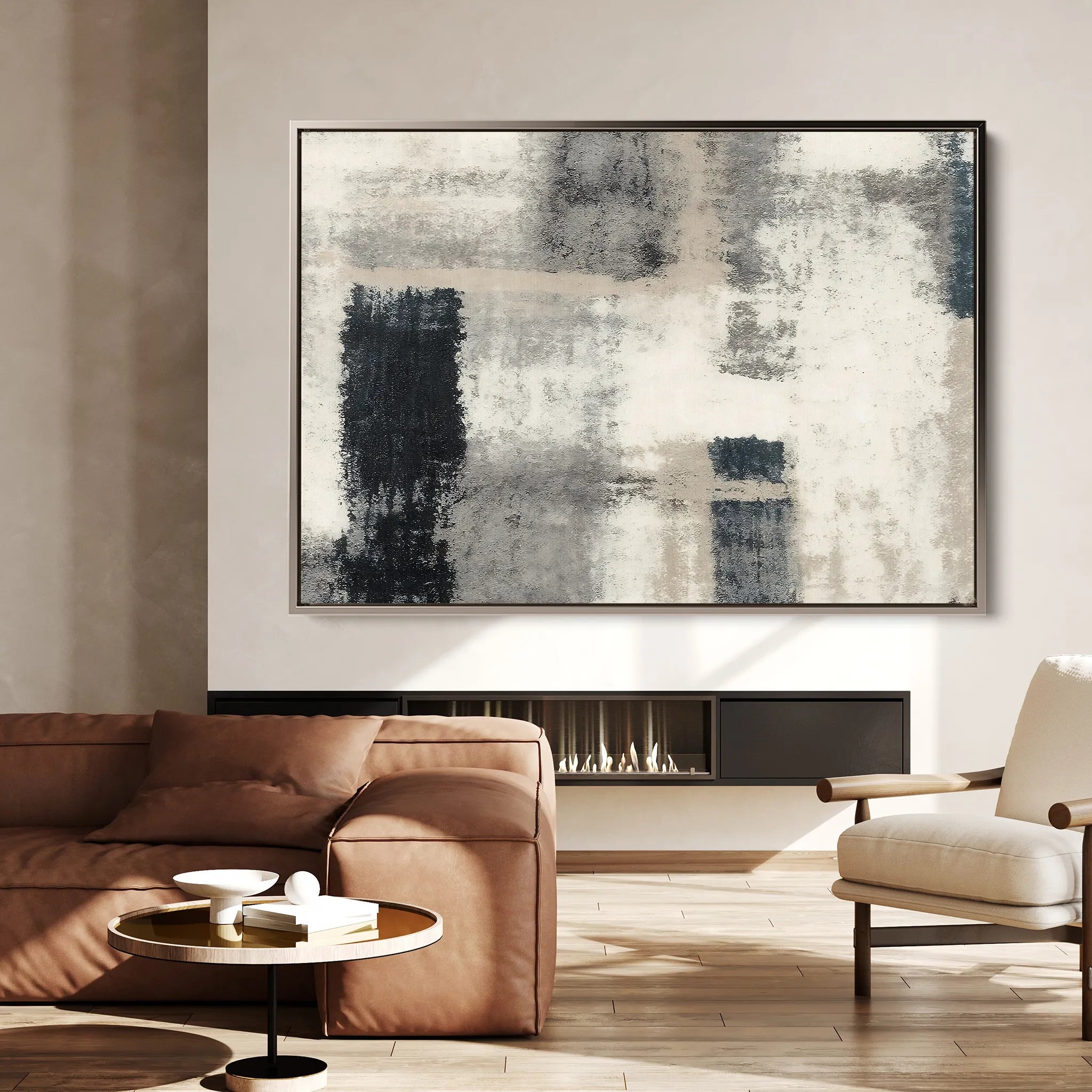 Abstract 168 Canvas Art 18" x 24" / 45 x 60 cm / Black