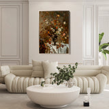 Floral 168 Canvas Art 18" x 24" / 45 x 60 cm / Black