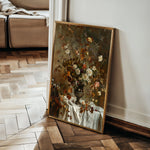 Floral 168 Canvas Art 18" x 24" / 45 x 60 cm / Black