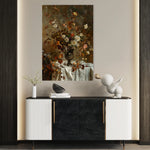 Floral 168 Canvas Art 18" x 24" / 45 x 60 cm / Black