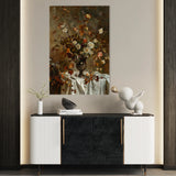 Floral 168 Canvas Art 18" x 24" / 45 x 60 cm / Black
