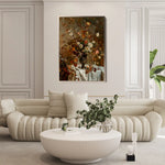 Floral 168 Canvas Art 60 x 40 cm / Black