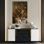Floral 168 Canvas Art 60 x 40 cm / Black