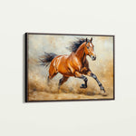 Horses 168 Canvas Art 18" x 24" / 45 x 60 cm / Black