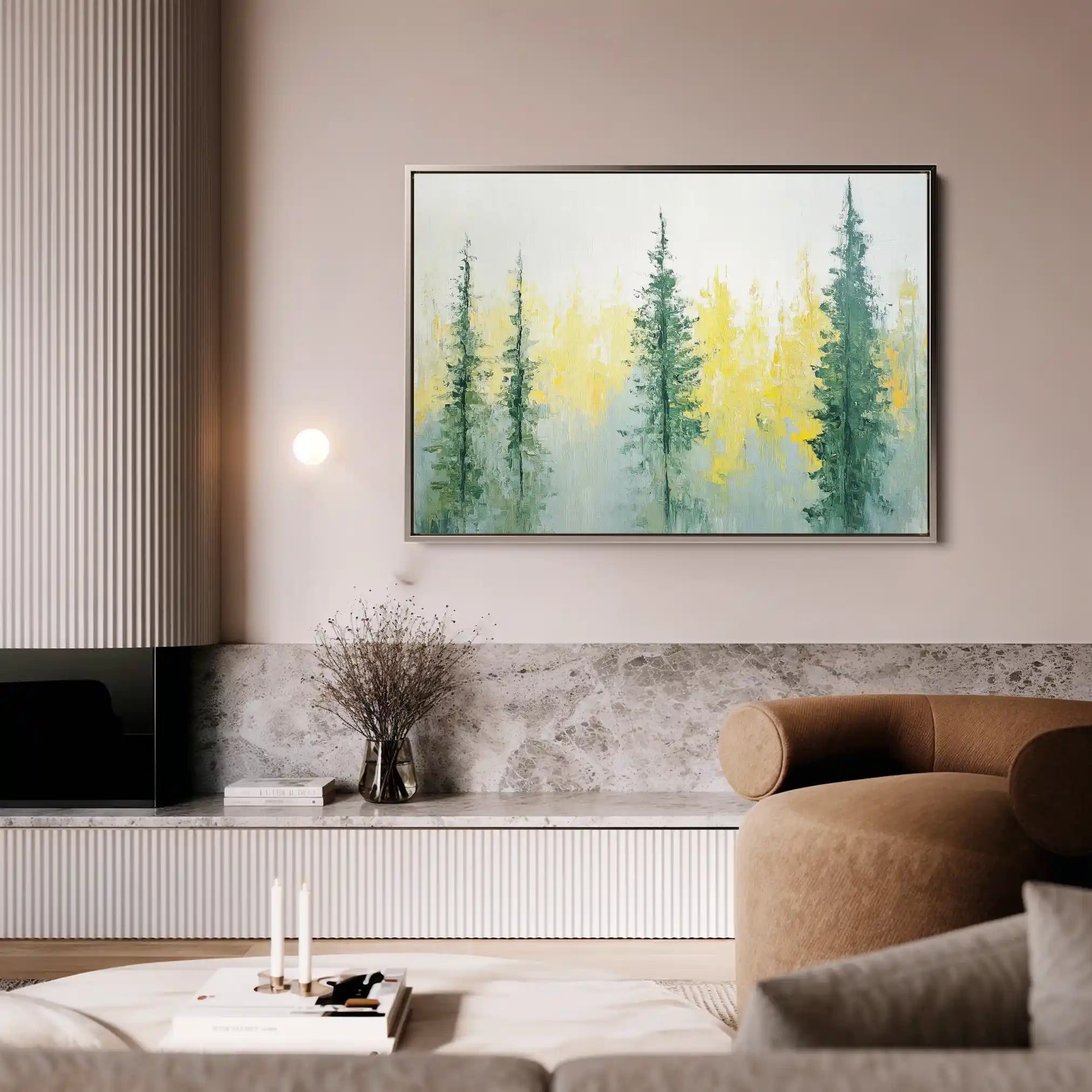 Landscape 168 Canvas Art 60 x 40 cm / Black