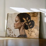 Portrait 168 Canvas Art 18" x 24" / 45 x 60 cm / Black