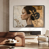 Portrait 168 Canvas Art 18" x 24" / 45 x 60 cm / Black