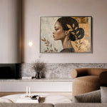 Portrait 168 Canvas Art 18" x 24" / 45 x 60 cm / Black