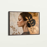 Portrait 168 Canvas Art 18" x 24" / 45 x 60 cm / Black