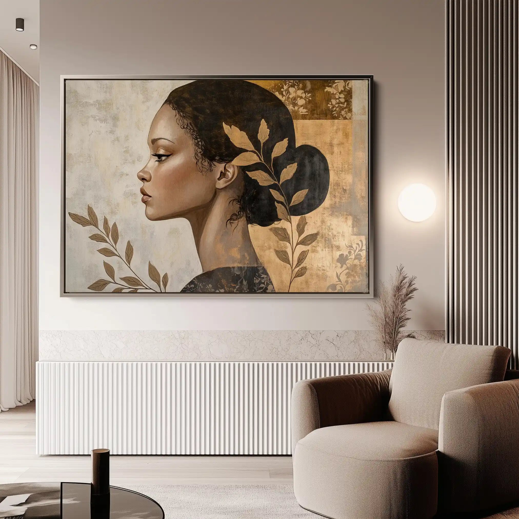 Portrait 168 Canvas Art 60 x 40 cm / Black