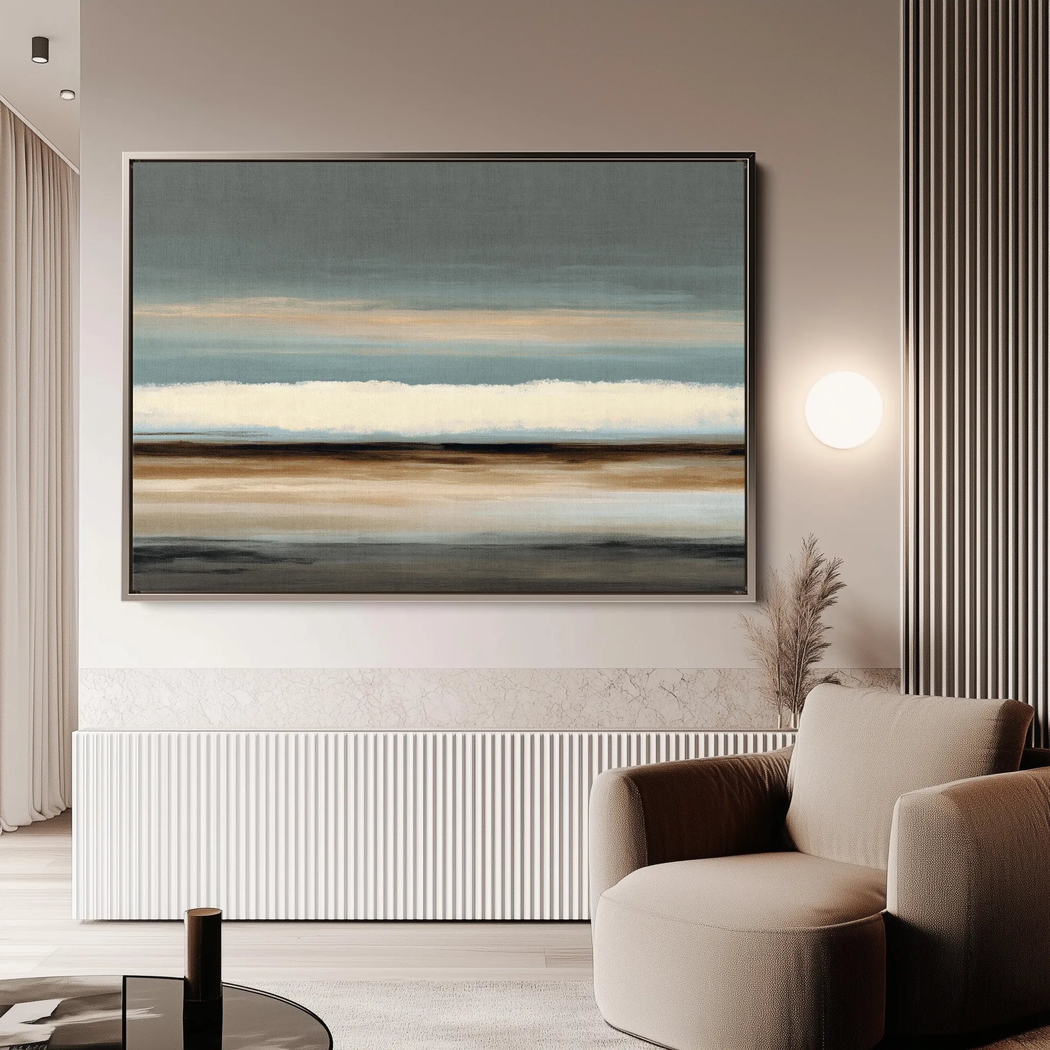 Abstract 1680 Canvas Art 18" x 24" / 45 x 60 cm / Black