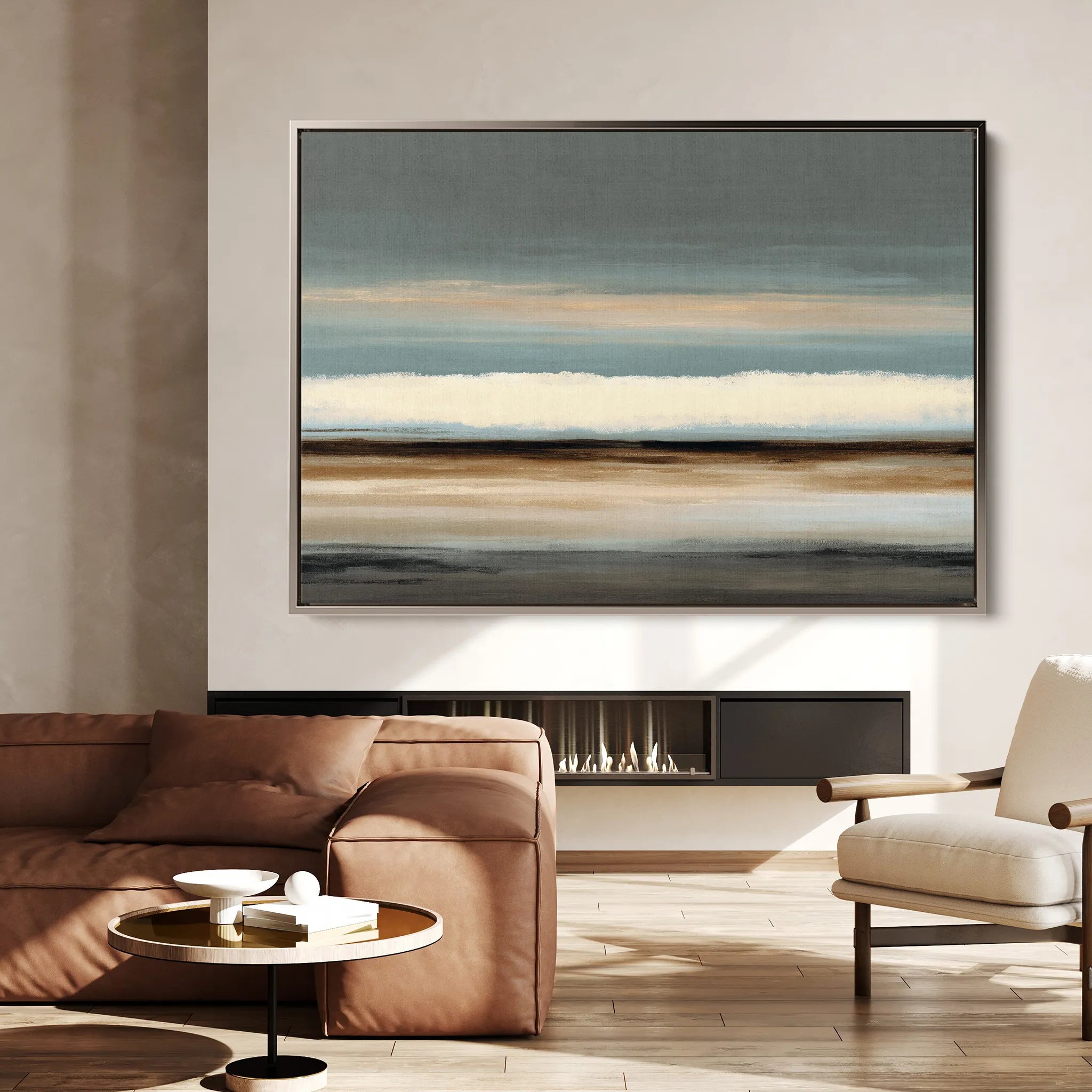 Abstract 1680 Canvas Art 18" x 24" / 45 x 60 cm / Black