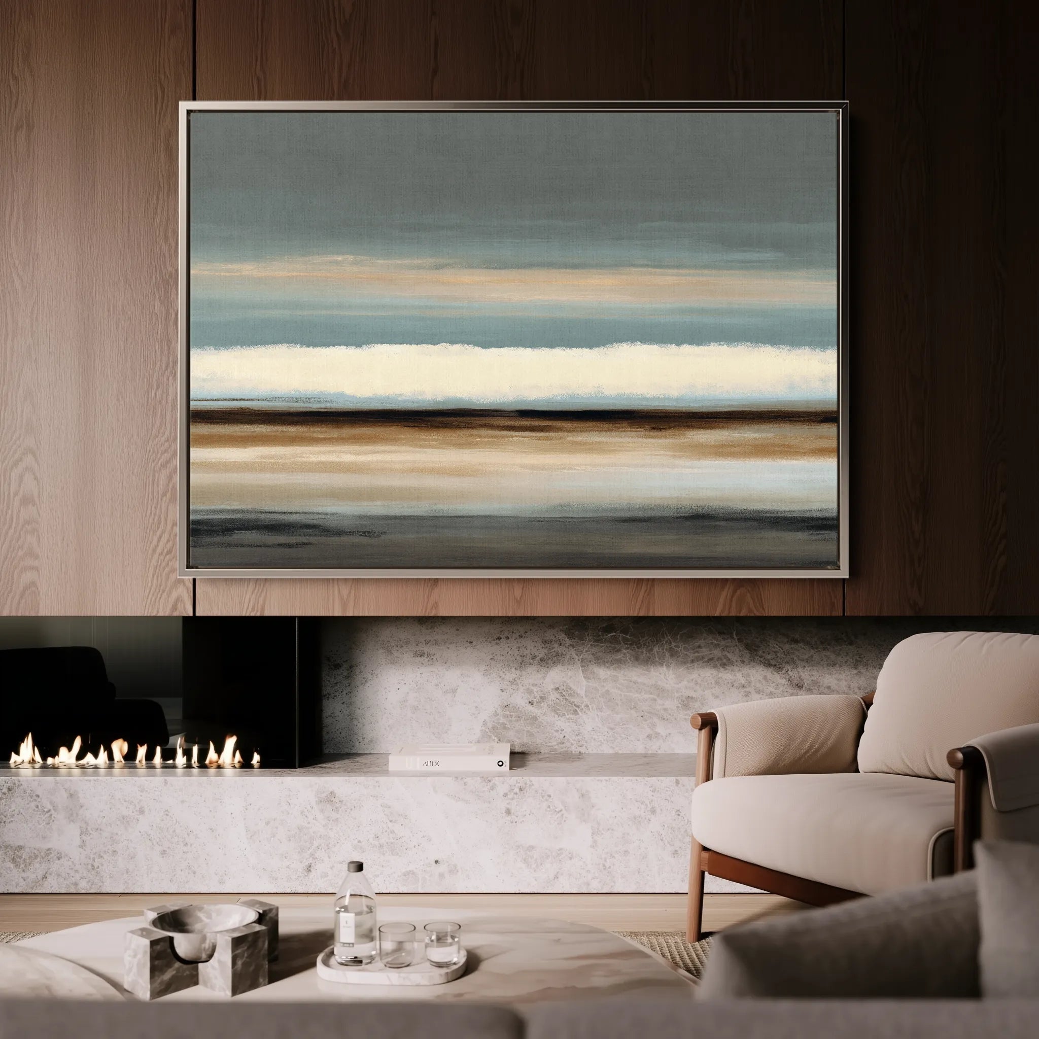 Abstract 1680 Canvas Art 18" x 24" / 45 x 60 cm / Black