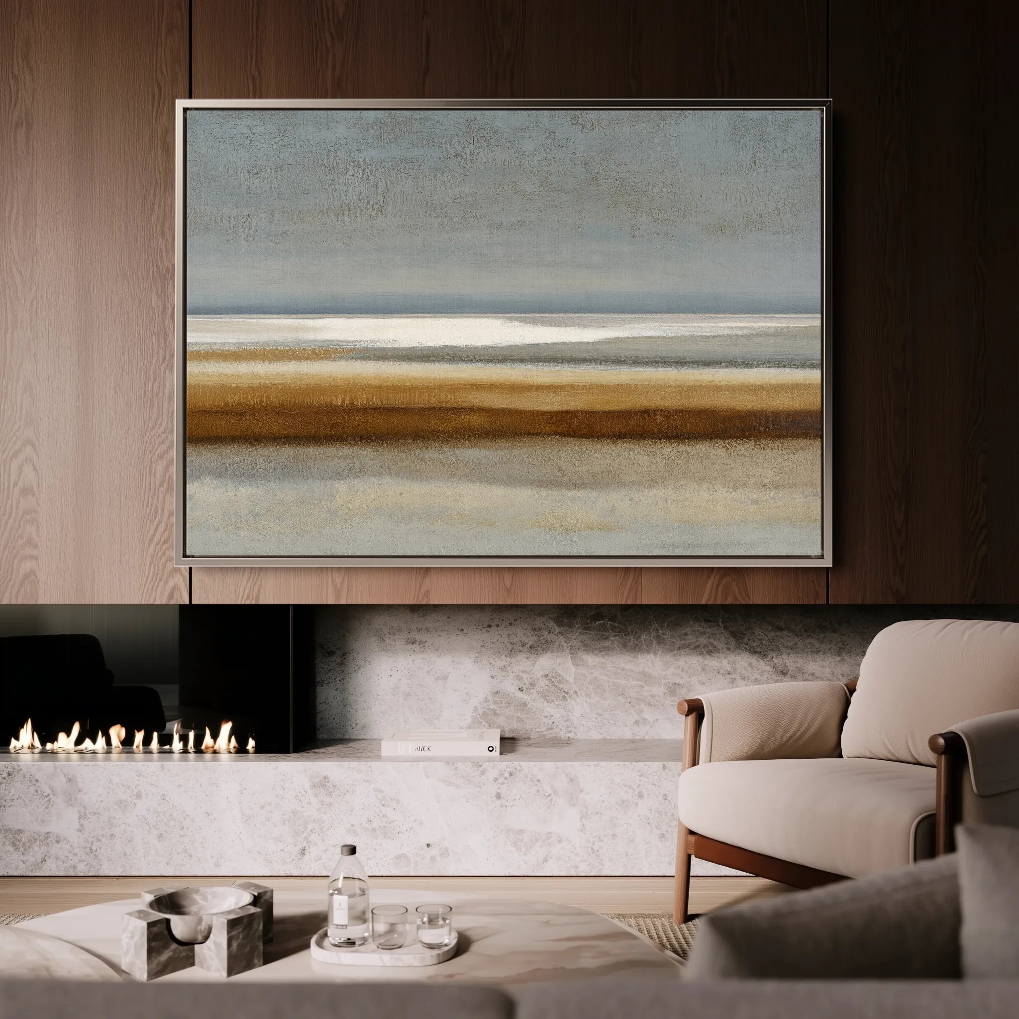Abstract 1681 Canvas Art 18" x 24" / 45 x 60 cm / Black