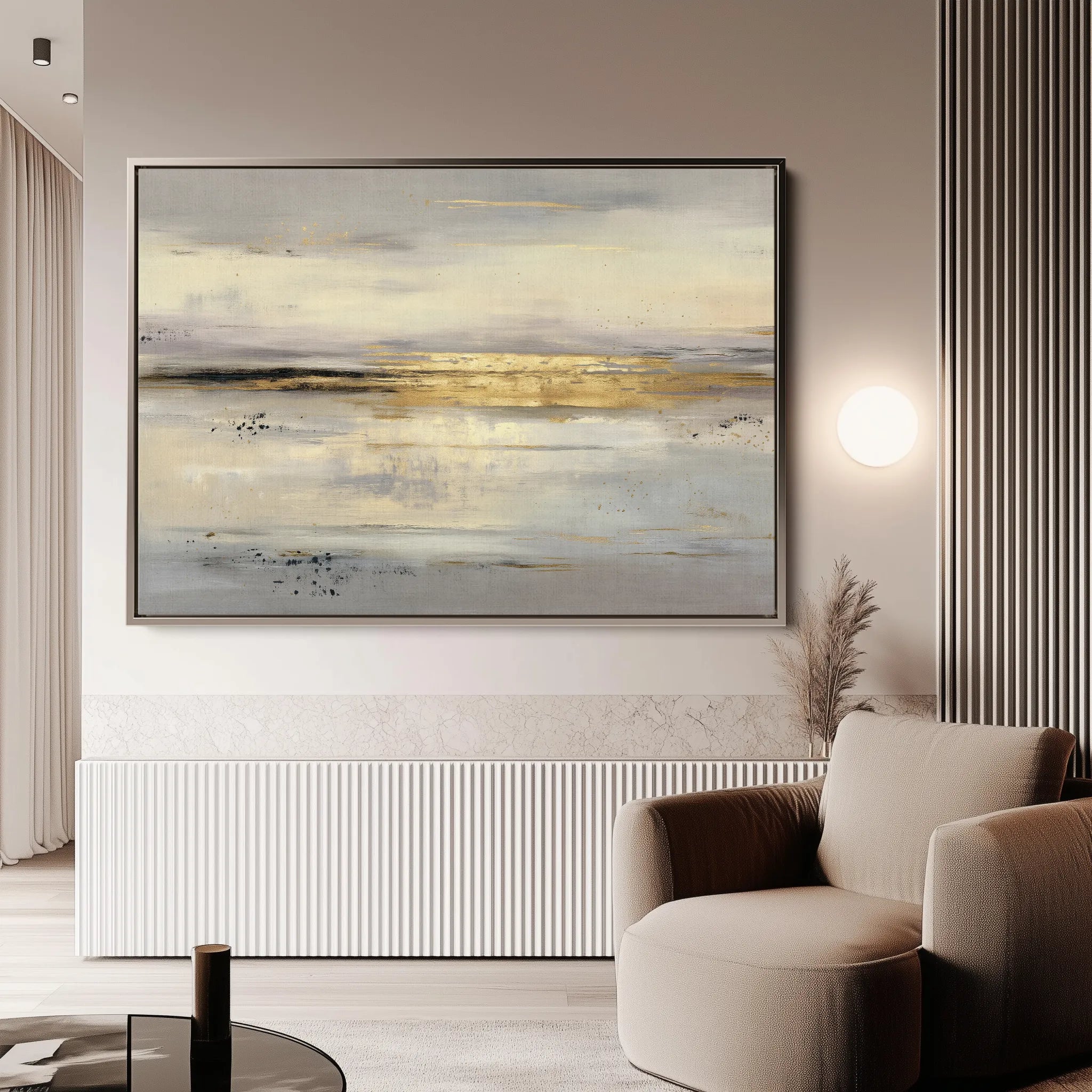 Abstract 1686 Canvas Art 18" x 24" / 45 x 60 cm / Black